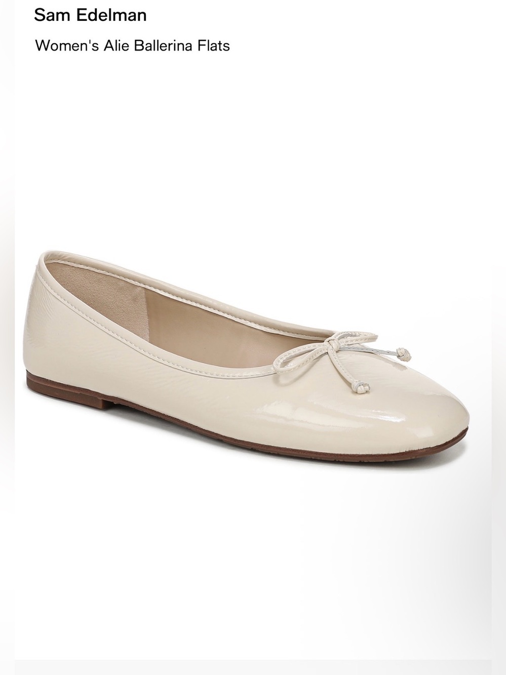 Sam Edelman Alie Ballet Flat in Ivory Leather